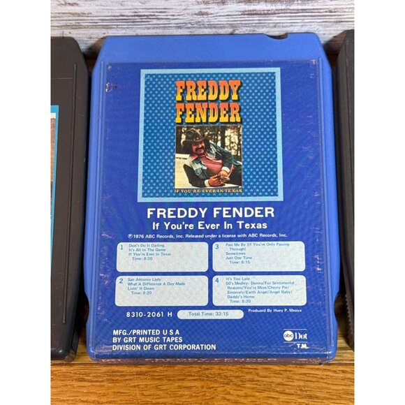 Set Of 3 Freddy Fender 8-Track Tapes: The Best Of Freddy If Youre Ever In Texas - Picture 4 of 9